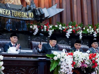 Ketua MPR RI, Bambang Soesatyo, saat memimpin Sidang Paripurna Terakhir MPR RI Periode 2019-2024. Sumber foto : Setjen DPR/MPR