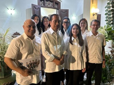Jokowi saat menemui Forsa IKN di Solo.