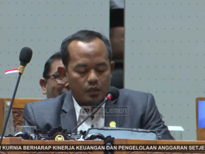 Anggota DPR RI Fraksi PKS dari Dapil Jatim VII, Riyono, saat menyampaikan pandangannya dalam