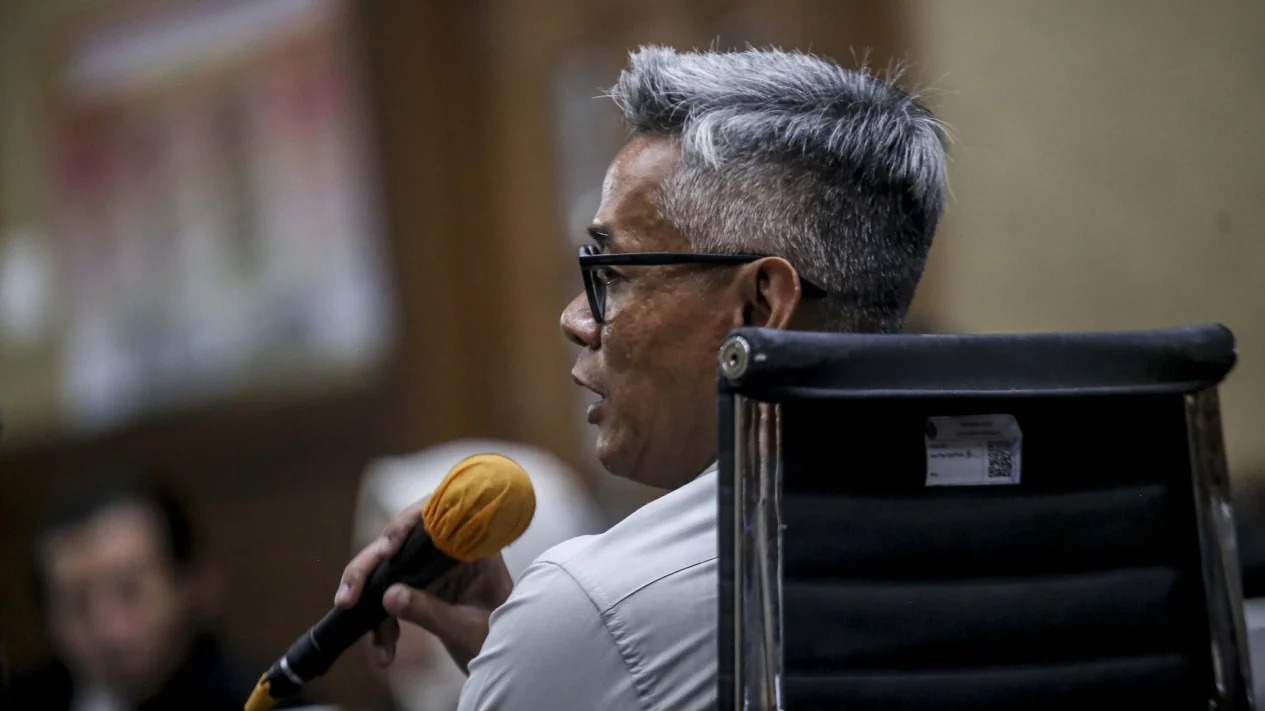 Eks Komisioner KPU Wahyu Setiawan dalam sidang kasus Harun Masiku yang melibatkan Sekjen PDI Perjuangan Hasto Kristiyanto.