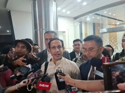 Nadiem Makarim seusai diperiksa Kejagung, Senin (23/06/2025).