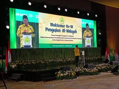 Sekjen Partai Golkar saat menyampaikan sambutan dalam sisi penutupan Muktamar Al Hidayah yang digelar di Jakarta (20-22/10/2025)